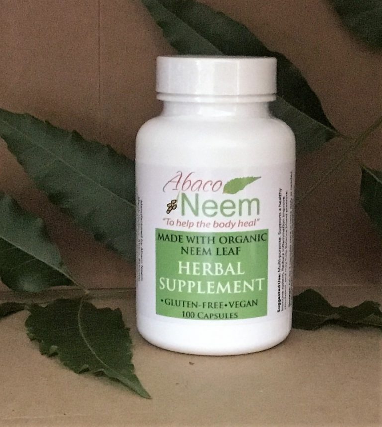 Neem Leaf Herbal Supplement 100 per bottle Abaco Neem